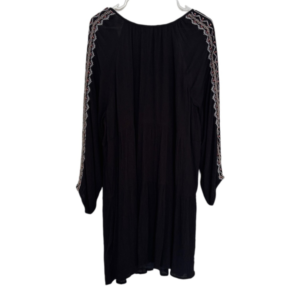 Old Navy Embroidered  Gauzy XXL Black Dress - Viscose - Picture 6 of 15